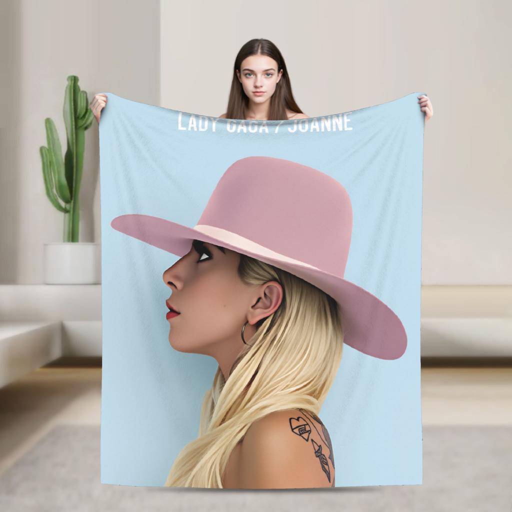 Lady Gaga Legendary singer  Flannel Blankets  Super Warm Throw Blanket for Couch Bed Picnic Pattern Bedspread Sofa Bed Cover
