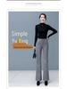 Women's High Waist Woolen Micro Flare Pants - Slimming, Casual, Versatile Drapey Design