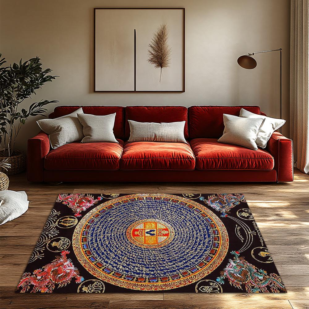 Vintage Persian Area Rug Oriental Carpet Bohemian Floor Decor Home Accent Traditional Pattern Living Room Entryway Mat