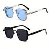 Vintage Metal Steampunk Sunglasses Men Women Fashion Square Sun Glasses Sunscreen Sunshade Glasses