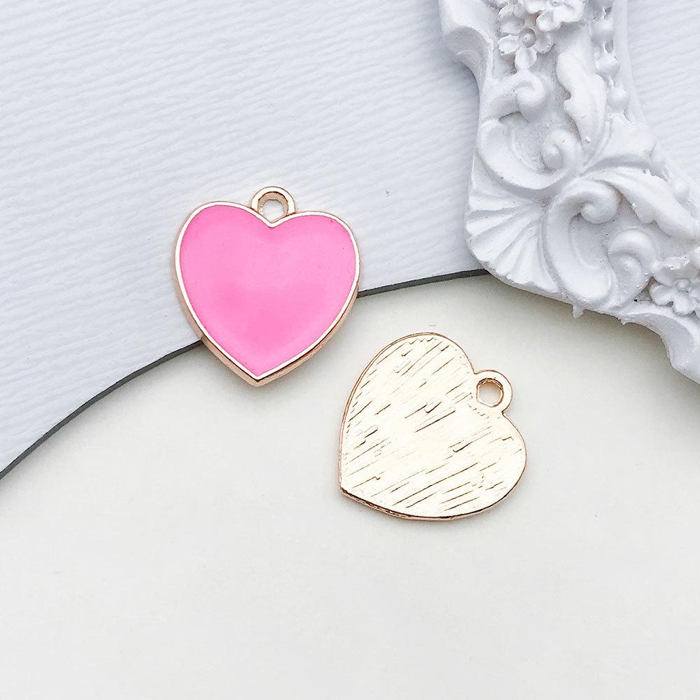 1pcs Rose Red Oil Drop Pendant Through The Alloy Earrings Diy Handmade Homemade Accessories Materials Multiple Styles