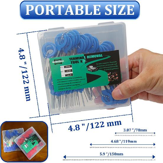 Upgrade Depinning Tool Kit – 47 Pcs Terminal Pin Removal Tool Kit Electrical Connector Pin Removal Tools For Automotive, Motorcycle & Household