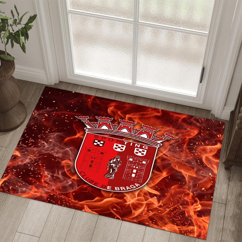 Braga FC Design Crystal Velvet Carpet Cozy Non?Slip Printed Rug For Bedroom Living Room Entrance