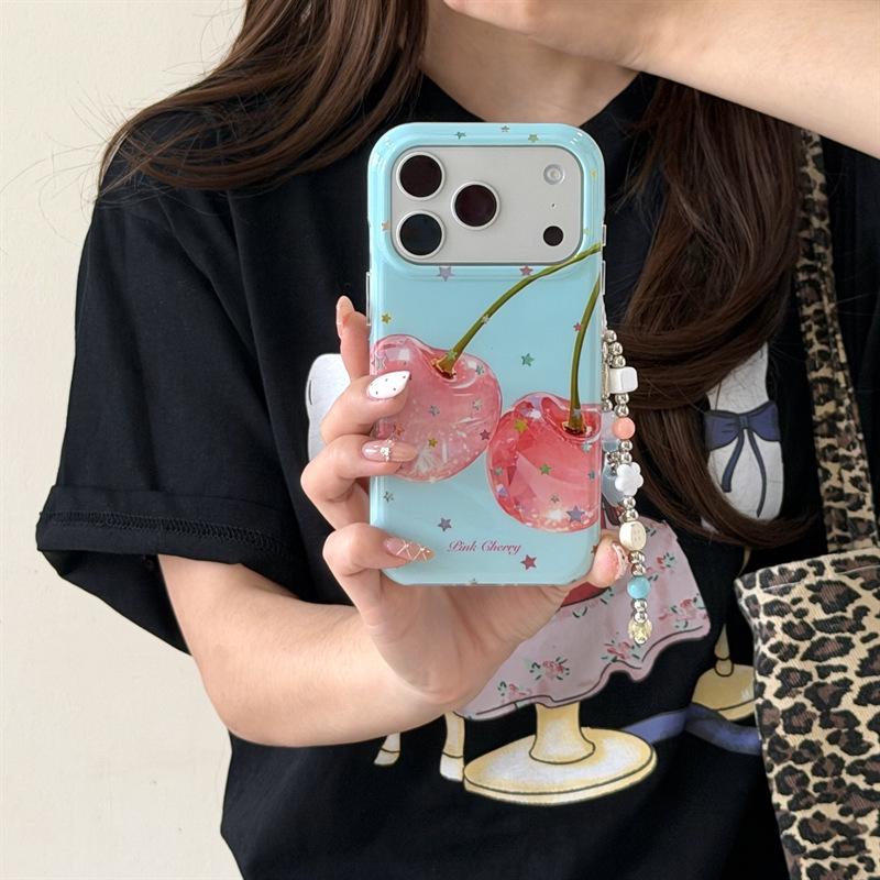 Vibrant Stars and Cherries Case for iPhone 17/16 Pro Max/15/14