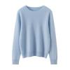 Women's 100% Pure Cashmere Round Neck Sweater - Warm, Soft, Loose Knit Pullover Base Layer