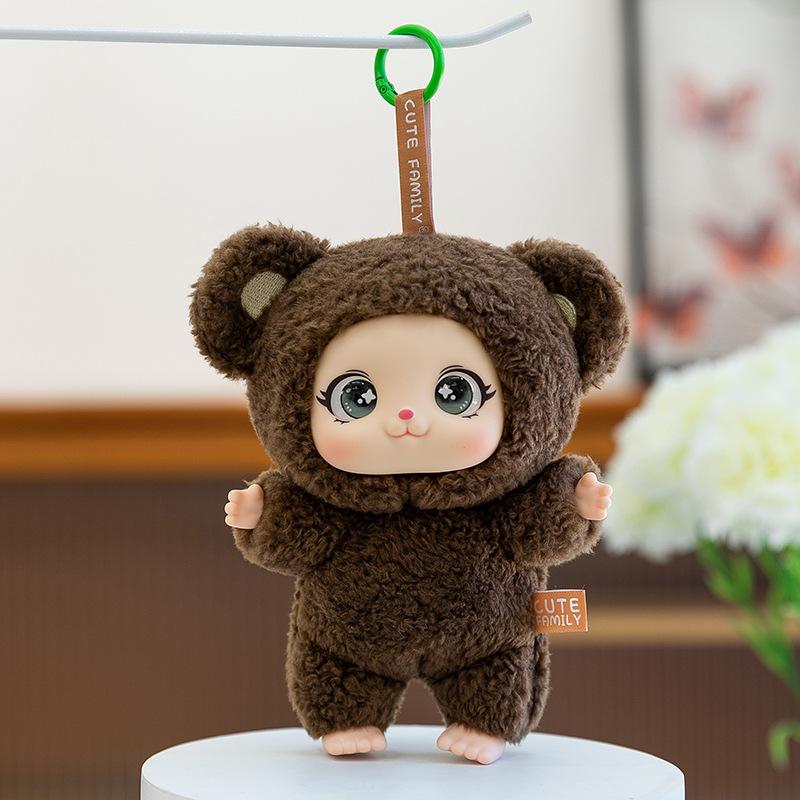 Vinylpuppe Anhänger Plüschtier Baumwollpuppe Taschenschlüsselanhänger für Mädchen Geburtstagsgeschenk