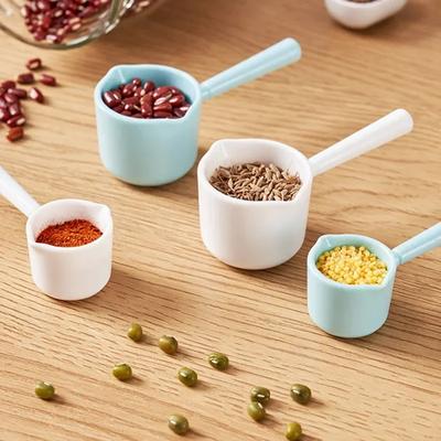 2Pcs/Set Durable Coffee Scoops  Corrosion-resistant 4 Styles Measuring Spoons  Round Corners Sugar Spoons