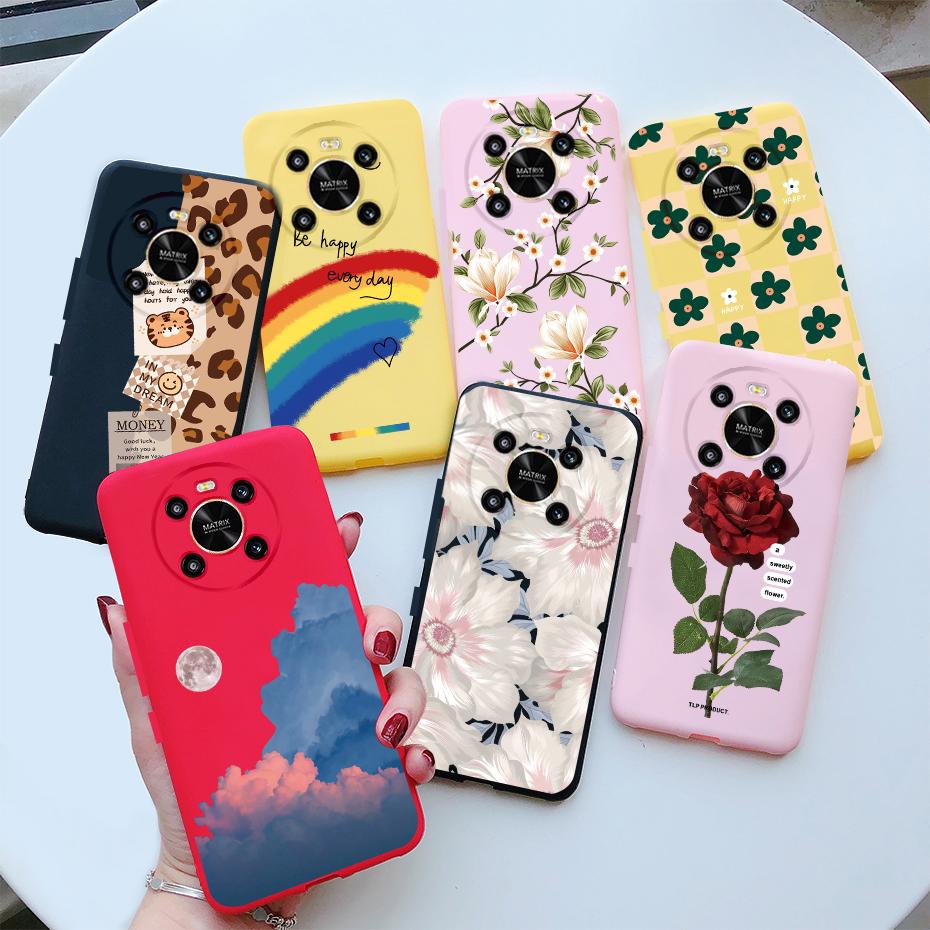 For Huawei Honor X9 2022 Case Cover on Honor X9 4G Phone Bumper Protector TPU Shell For Fundas Honor X9 X 9 HonorX9 Cover Flower
