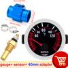 52mm Water Temperature Gauge 40~120 ℃ Water Temp Radiator Temperature Water Temp Joint Pipe Sensor 24MM ~ 40mm Hose Adapter