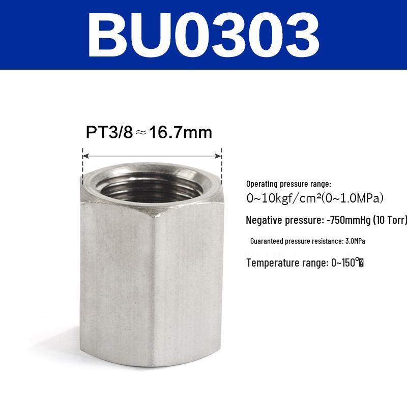 Pneumatic Threaded Straight Connector BU/BB Series