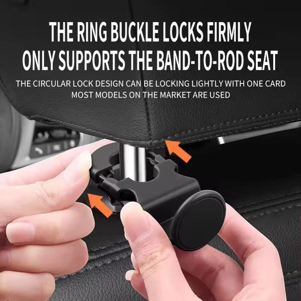 2Pcs ABS Car Back Seat Hook Multi-functional Black Car Interior Organizer 20KG Heavy Duty Car Headrest Holder