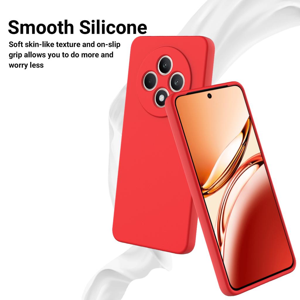 For Oppo Reno12 F 5G (Oppo Reno12 FS) Neo Case Anti-Drop Liquid Silicone Phone Cover with Strap