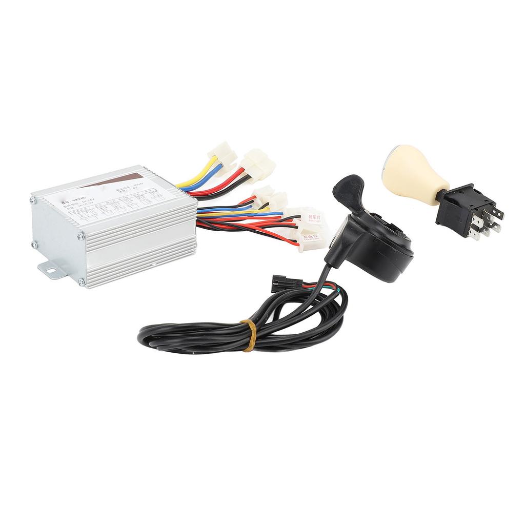 Kit Controlador de Bicicleta Elétrica 24V 350W Controlador de Motor Acelerador de Polegar com Ré Frente Parar
