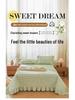 2025 Korean Style Pure Cotton Lace Yarn-Dyed Bedspread Set - 3 Piece