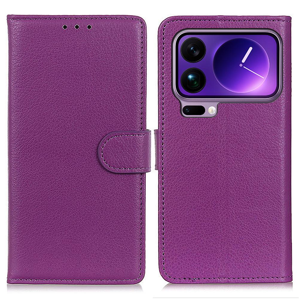 For Xiaomi 17 Pro Wallet Case PU Leather Phone Cover Litchi Texture