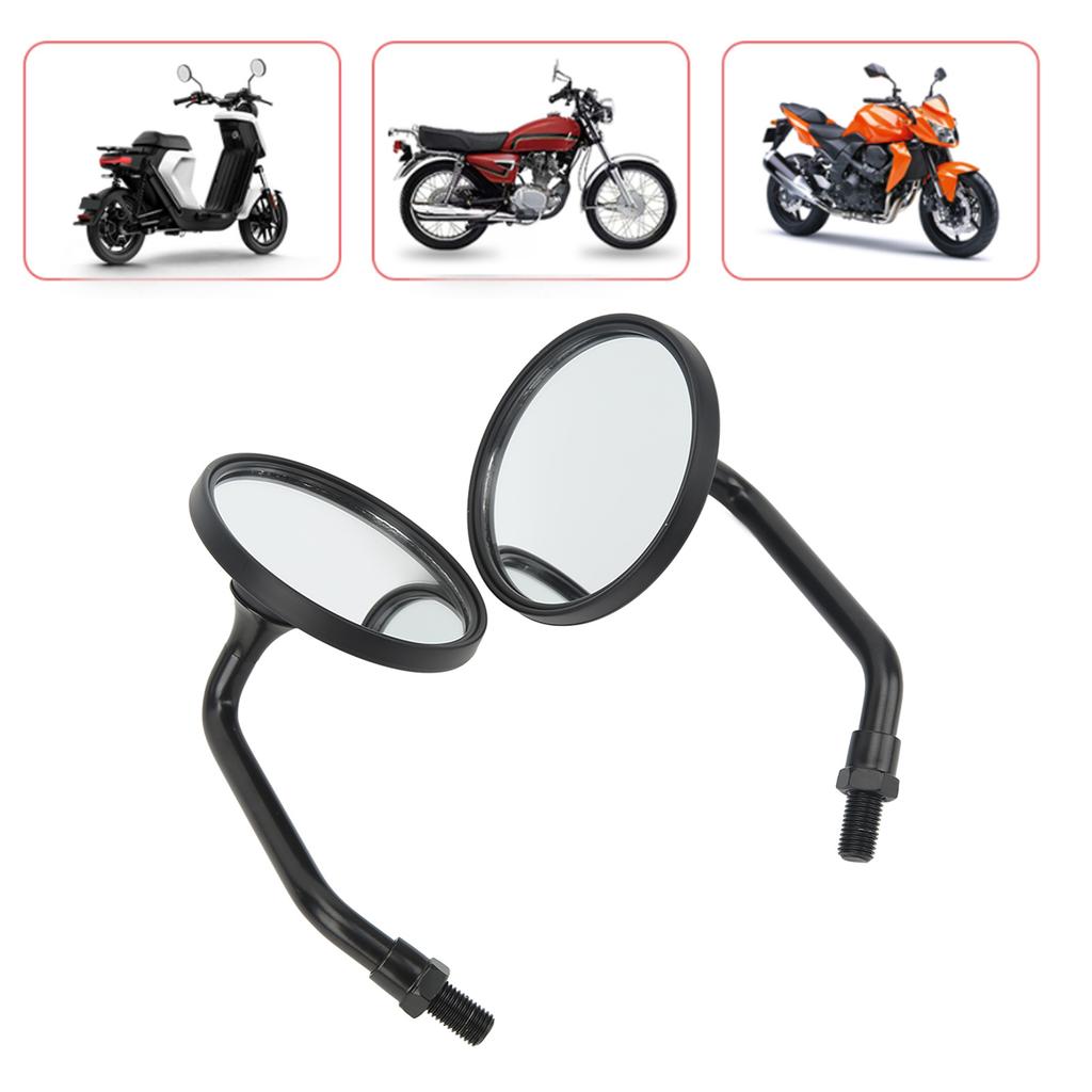 Rear View Mirror 3.4in Wide Handlebar Rear View Mirrors for Motorcycle