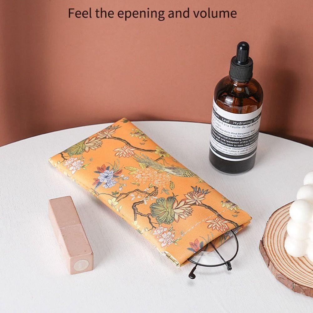 Simple Sunglasses Storage Bag PU Leather Glasses Case Fashion Spectacle Case
