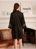 P9800 Summer Lace Women's Nightwear Set: Sexy Padded Camisole, Silk Robe & Pajamas