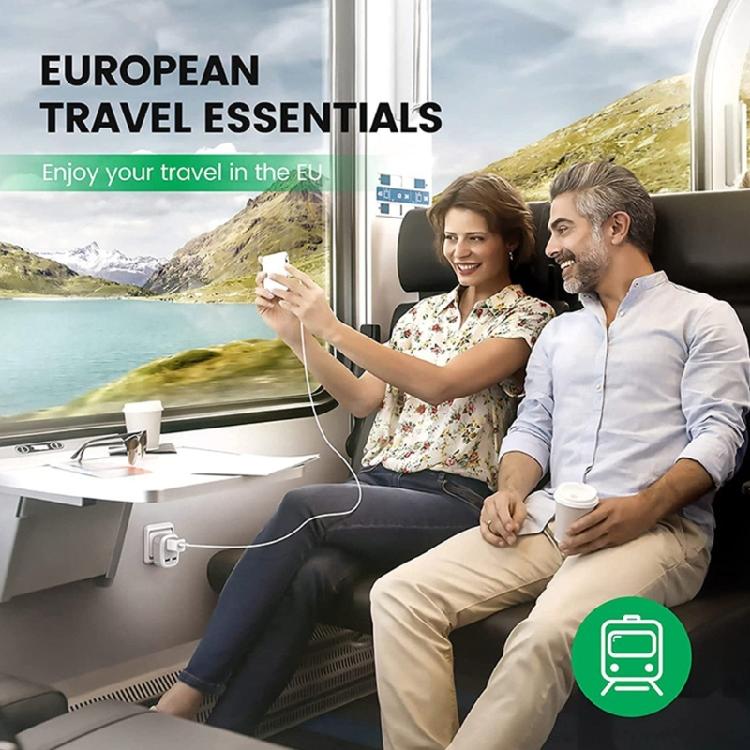 Multifunctional US to European/UK/IT/for CH Travel Plug Adapter with 2 USB 3 in