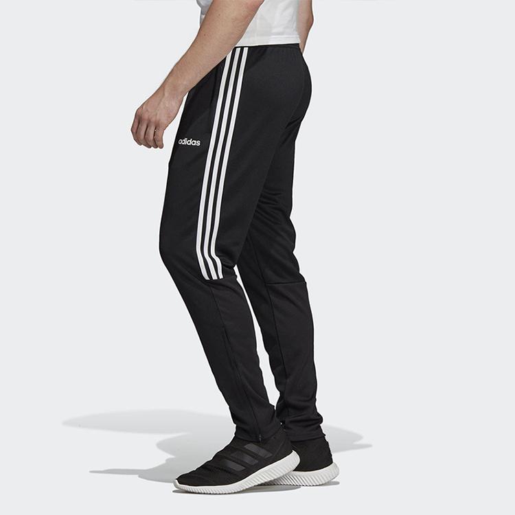 Adidas Three-Stripe Casual Training Running Knit Pants Men Bottoms Black DY3133