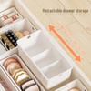 Telescopic Drawer Organizer with Built-in Compartments for Cosmetics and Lipstick