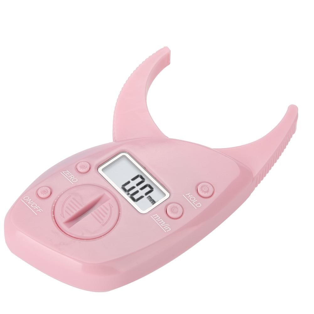 Pink Body Fat Monitors Portable Digital Skinfold Measurement Tester Measuring Caliper