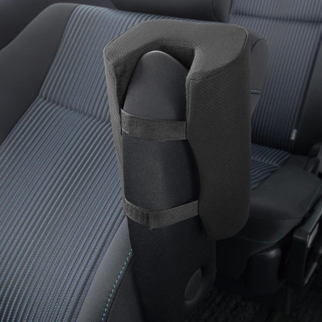 BONFORM Phiten 5815-77BK Cushion with Aqua-Titanium Armrest (Slim), Black, Memory Foam, Driving, Elbow Rest