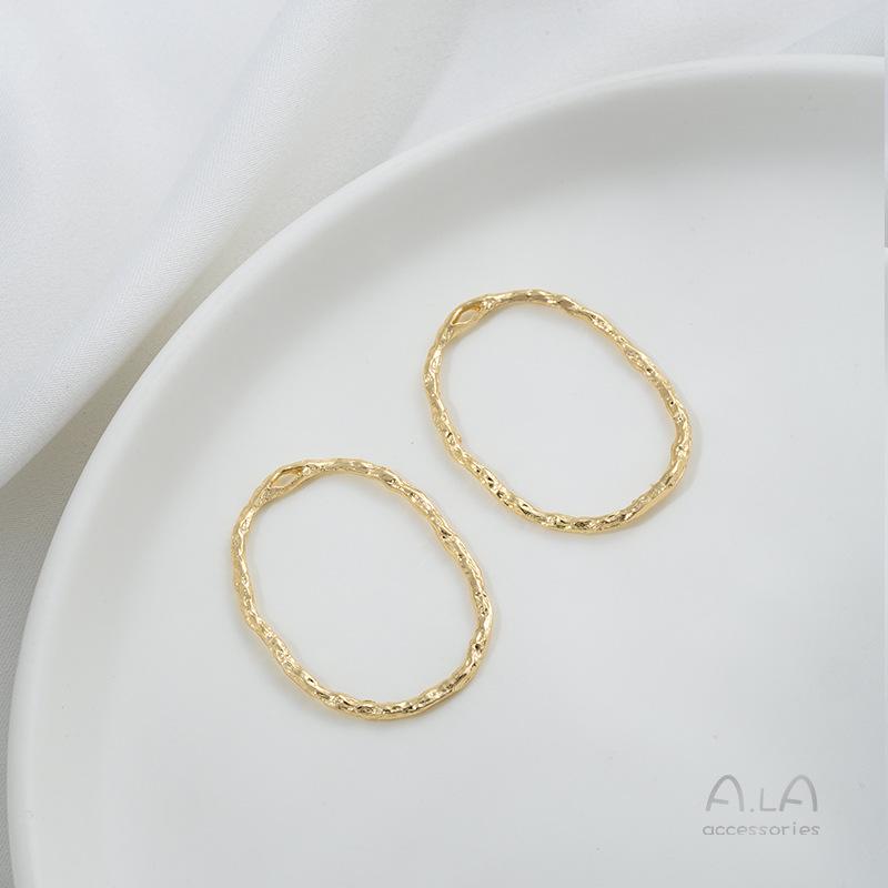 14K Gold-Filled Geometric Pendant: Square, Round, Teardrop, Heart Shapes for DIY Earrings