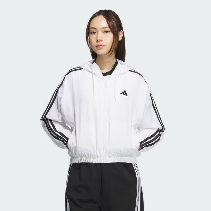 Adidas Women s W 3S WV WB Hooded Jacket JZ2161 XL