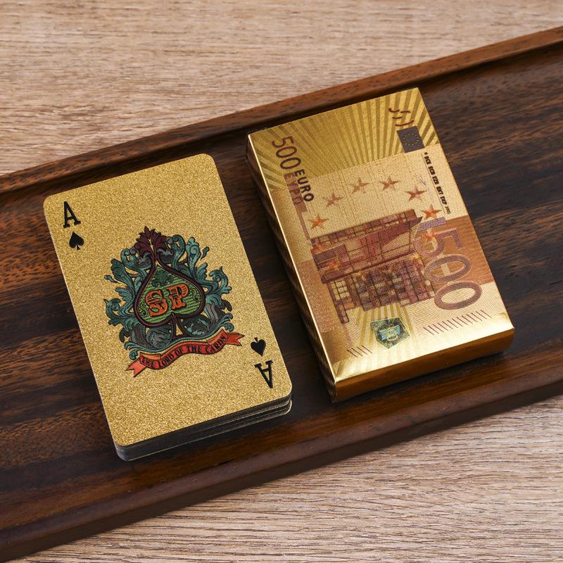 Party Favors Black Gold Playing Card Game Card Group Waterproof Poker Suit Magic Dmagic Package Board Game Gift Collection