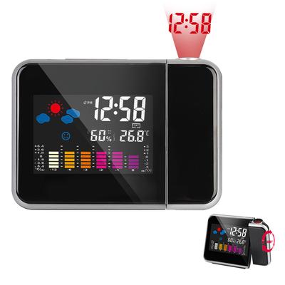 With Time Projection Table Clock Digital Alarm Clock Rotatable Color Display Clock Weather Station