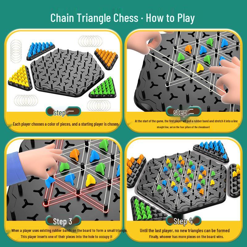 Cross-Chain Geometric Triangle Chess: Desktop Puzzle & Logic Training Game