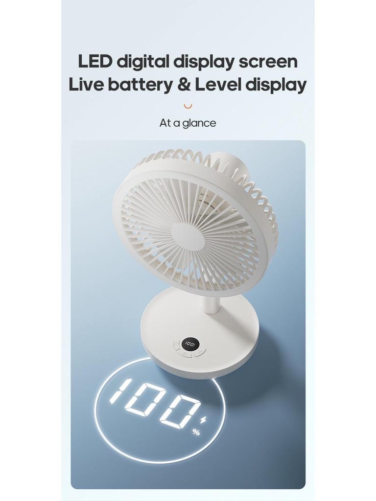Multi-function Wireless Desktop Oscillating Electric Fan with Timer - High Power for Dormitory Use