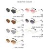 Rimless Irregular Diamond Shape Metal Sunglasses Women Men Retro Fashion Luxury Brand Sun Glasses Beach Lady Man Glasses UV400