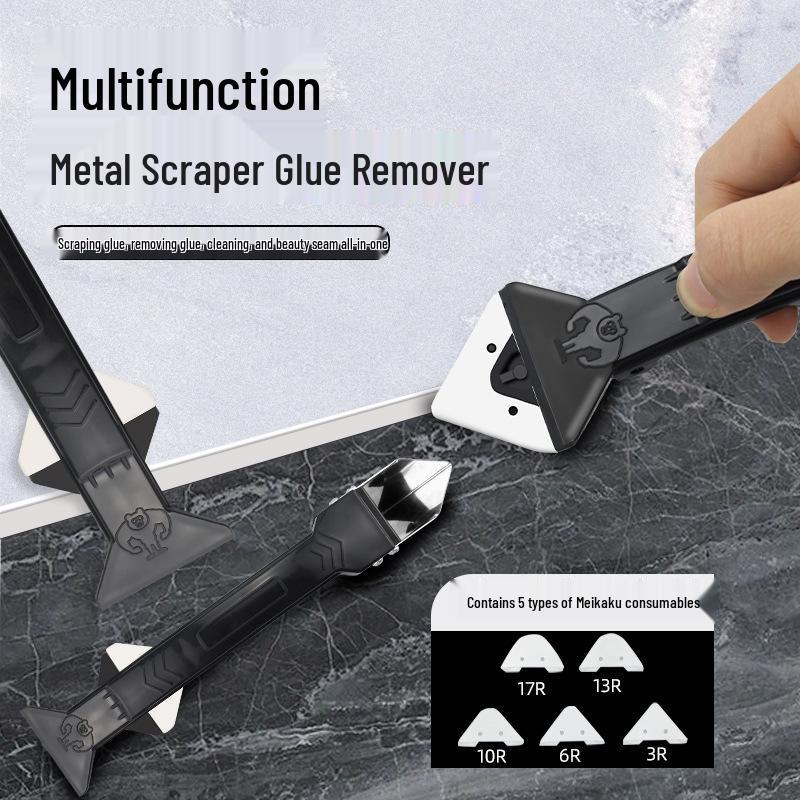 5-in-1 Caulking Tool: Glass Glue Gun, Trim & Edge Cleaner, Silicone Grouting Tool, Scraper Board X20