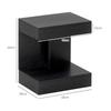Nightstand, Side Table with Drawer and Storage Compartment, Modern Sofa Table with Shelf for Various Rooms, Black