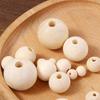 Eco-Friendly 6-25mm Wooden Bracelet Jewelry Making Lead-Free Unfinished Necklace Accessories Round Balls Wood Beads Loose Beads