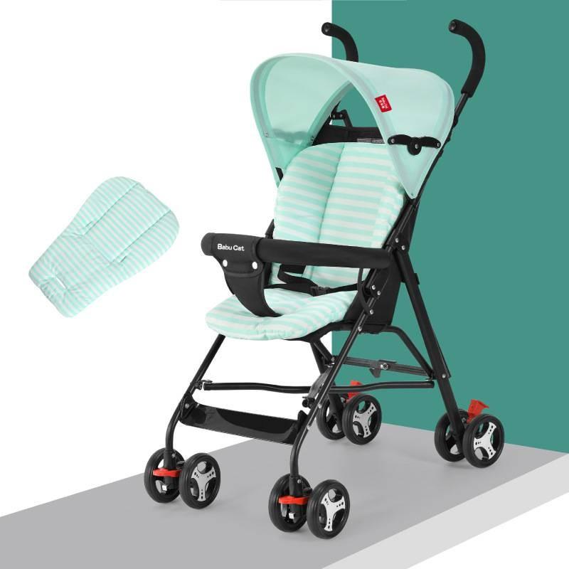 Kids Stroller Ultra Lightweight Foldable Convertible Seat One Button Rotation