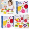 Wooden Kids Color Sorting Toy With Fruit Bead Clips For Early Education And Fine Motor Skills Development
