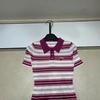 Nanyou Kaixuan Striped Lapel Knit Top with Logo Embroidery - Trendy, Casual, and Age-Reducing Short Sleeve Shirt