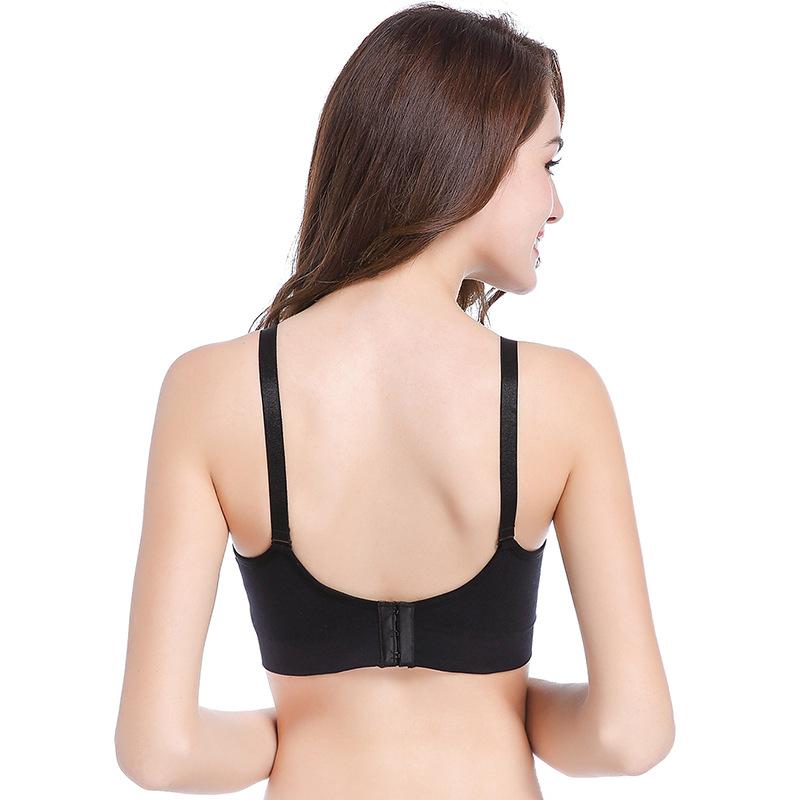 Hands-free Maternity Bra Wire-free Nursing Bra Breast Pump Front-opening Bra