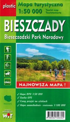 Bieszczady 1:100 000 / Bieszczadzki Park Narodowy 1:50 000. Laminowana Mapa Turystyczna. Wyd. 2023. Wit