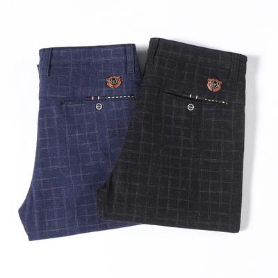2024 neue Frühling- und Sommer-Slim-Fit-Hose mit schmalem Bein, mittlerer Bundhöhe, lässig, Baumwolle und Leinen, Herren-Langhose