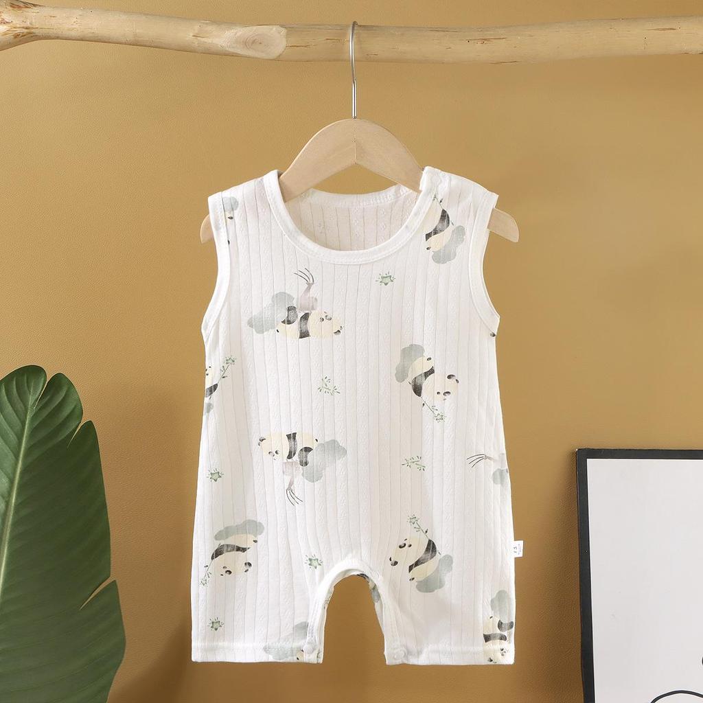 Zomer Romper Baby Koreaanse Stijl - Mouwloos Cartoon Katoenen Bodysuit