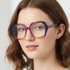 Women's Glasses Men's Fashion Large Frame Polygonal Glasses