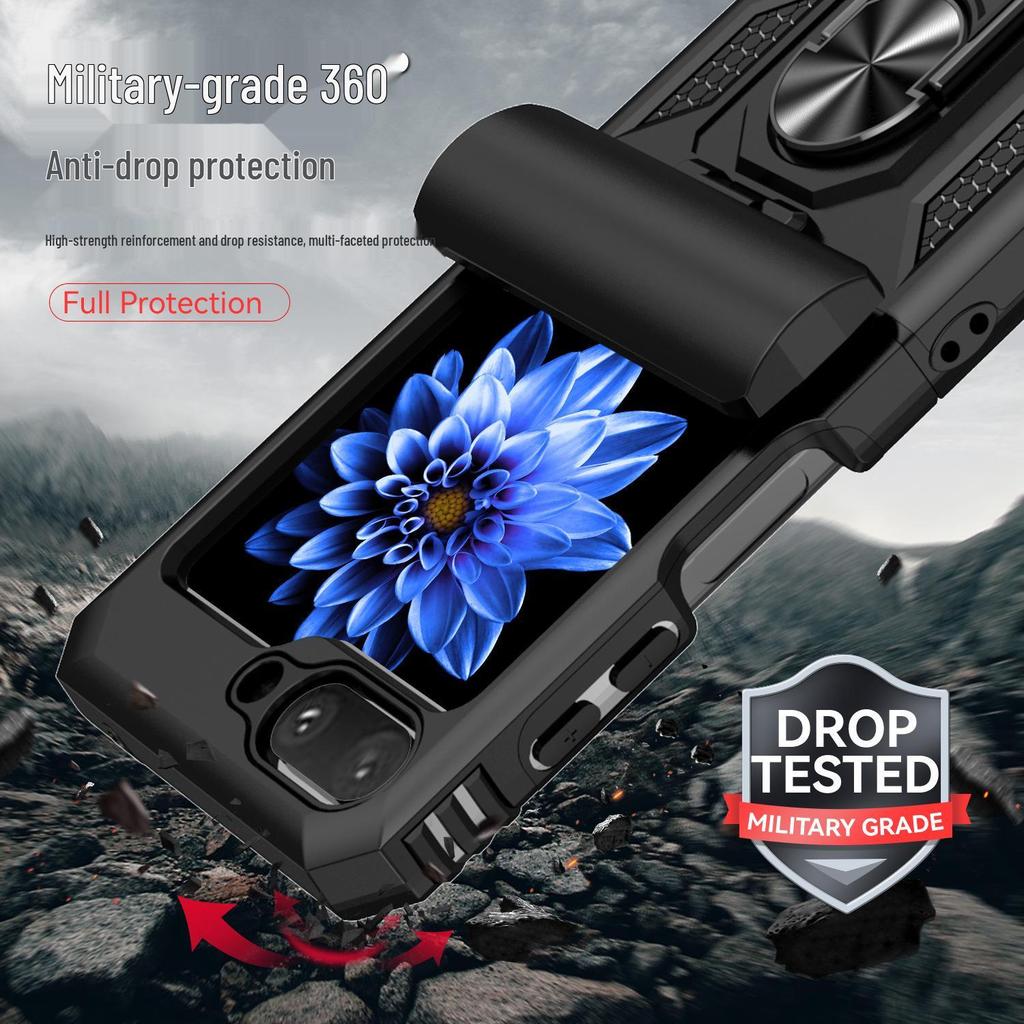 Samsung Z FLIP6 Stoßfeste Soldatenhülle: Stoßfeste & Rundum-Schutzhülle für FLIP5