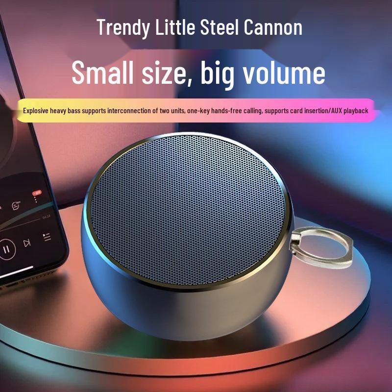 Dual Bluetooth Speaker: Portable High-Quality Desktop Audio with Panoramic Surround Sound & Subwoofer BS02