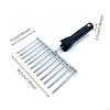 Stainless Steel Graining Comb Metal Tines FineToothed Texture Tool Rectangular Head Texturing