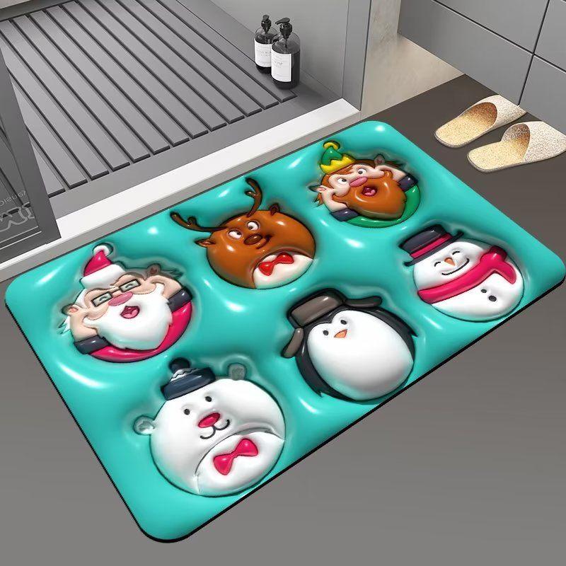 3D Рождественский напольный коврик для входной двери — фото 9