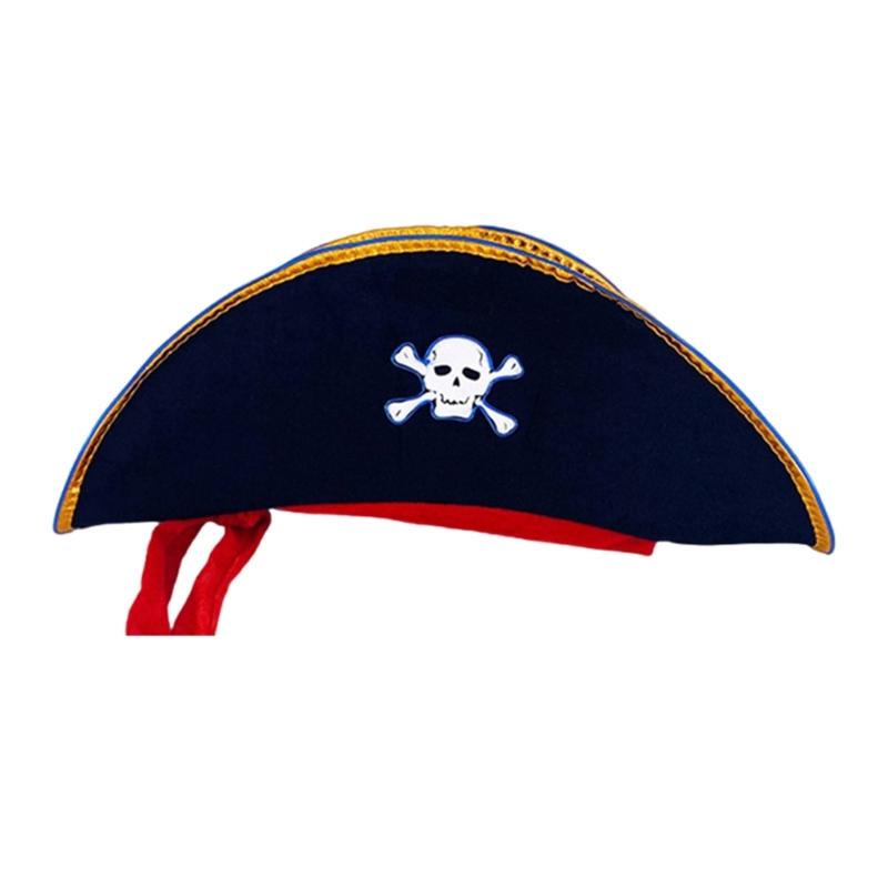 Adult Pirate Hat LED Skull Pirate Hat Pirate Costume Accessories for Adult Teens Masquerade Halloween Role Play Parties